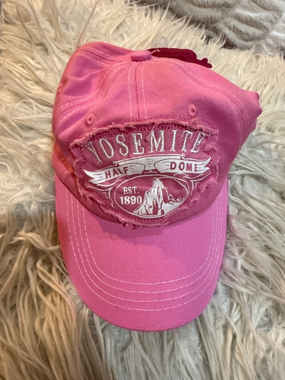 Yosemite Half Dome Pink Baseball Cap vacation Barbie cute hiker camping travel